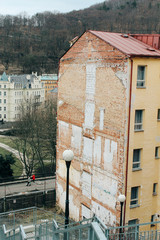 Karlovy Vary, Czech Republic - 04 01 2013: Architecture of Karlovy Vary. View of the streets of...