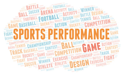Fototapeta premium Sports Performance word cloud.