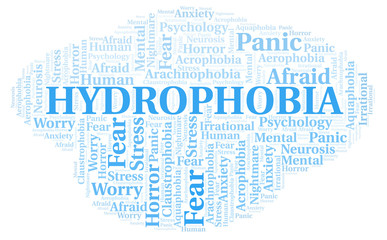 Obraz premium Hydrophobia word cloud.
