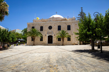 Fototapeta na wymiar Church of Saint Titus in the centre of Heraklion town, Crete, Greece