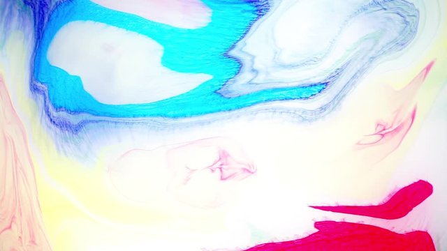 Abstract paint ink in motion. Psychedelic background footage. Moving colorful spots.