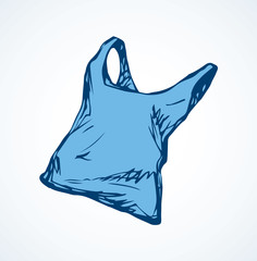 Plastic bag. Vector drawing