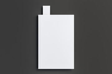 blank book with bookmark mockup - obrazy, fototapety, plakaty