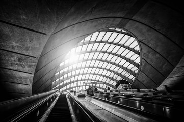 Activity on escalator in the station