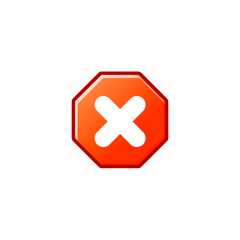 close button vector icon. flat design