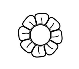 Flower (Chamomile, daisy) flat vector icon