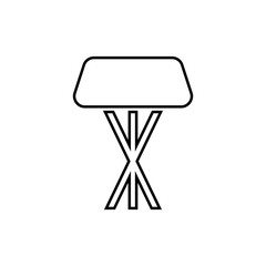 Table or desktop lamp for bedroom, office, living room isolated flat vector icon