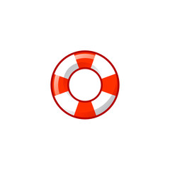 Lifebuoy vector icon. flat design