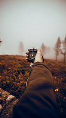 Fototapeta premium day in the field with fog