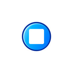 stop button vector icon. flat design