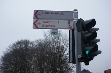 sign Herzebrock,sign, road, street, highway, exit sign, multiple lane highway, isolated, 3d,...