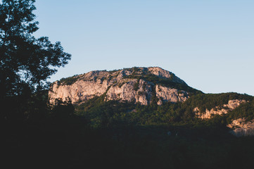 sunset in the mountains