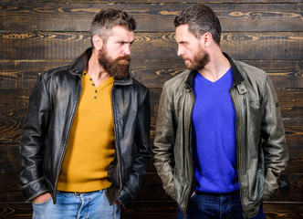 Brutality confidence and masculinity interconnection. True man temper. Men brutal bearded hipster....