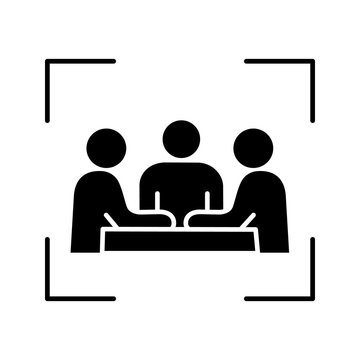 recommend clip art: Partners, investors, businessmen glyph icon