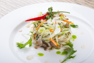 Mixed vegetables cabbage salad