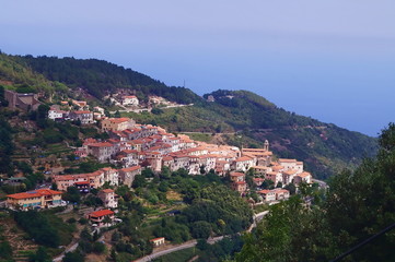 Fototapeta na wymiar Aerial view of Marciana, Elba island, Tuscany, Italy