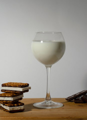 glass, drink, milk