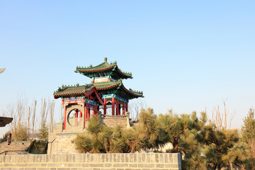 gate tower of ancient Chinese architectural style