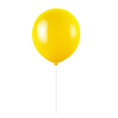 Yellow Balloon Isolated