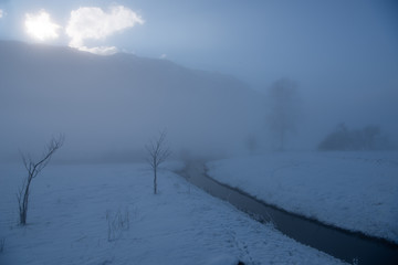 Winterlandschaft bei Feldkirch in Vorarlberg