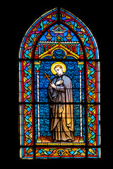 Le Crotoy - Vitrail de l'église saint Pierre - Somme. Picardie. Haut de France