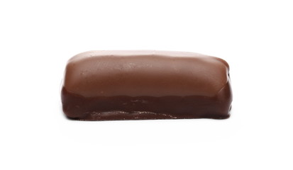Chocolate, candy isolated on white background, macro