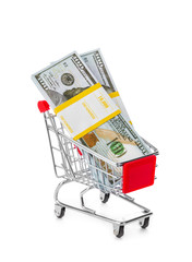 Money in shopping cart