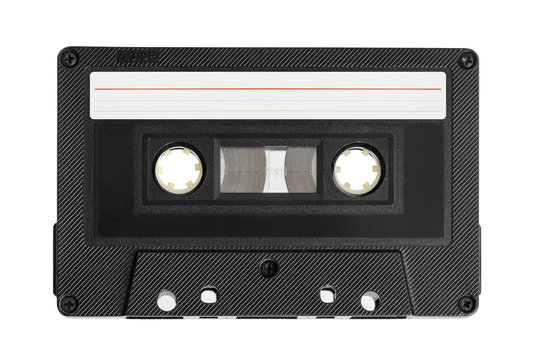 Audio cassette with blank label