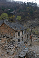 Broken old house in a mountain village