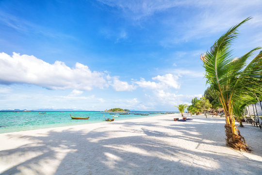 Asian tropical beach paradise in Thailand