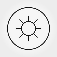 Sun. Universal Icon. Vector. Editable Thin line.