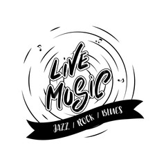 Jazz music festival poster with lettering 