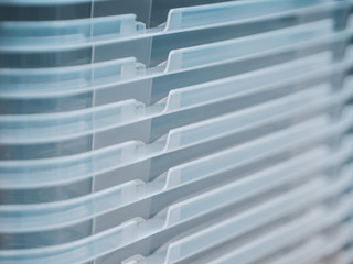 Obraz premium plastic containers in the hardware store