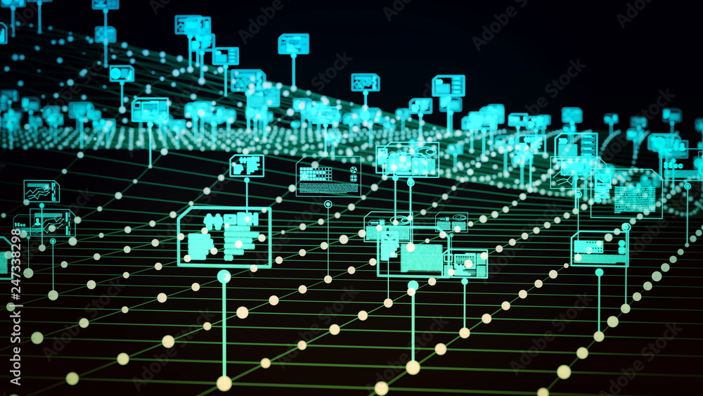 Poster internet digital data storage and management