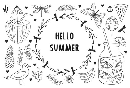 Set of summer illustrations
