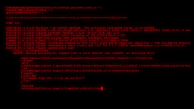 encrypted fast long scrolling programming security hacking code data flow stream on red display new quality numbers letters coding techno joyful video 4k stock footage