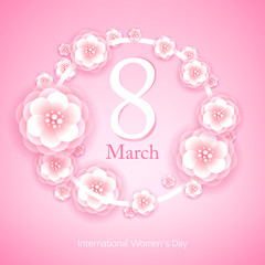 8 march women's day greeting card.