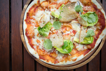 Seafood pizza