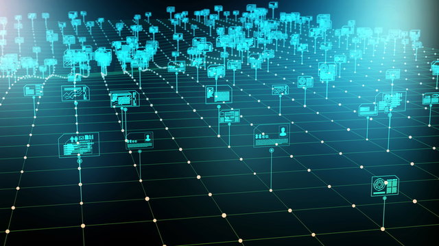 Internet digital data storage and management concept