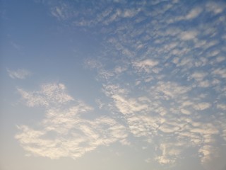 White​ clouds​ in the​ blue sky​ Cloudy natural background​ space for​ write​ beautiful​ ​nature