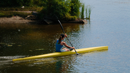 kayaking on the river