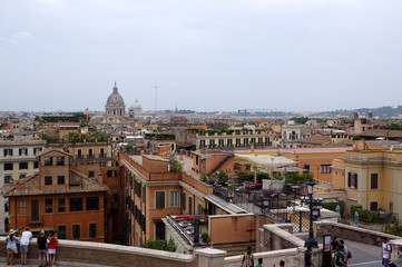 Naklejka premium Vue sur Rome depuis l'église de la trinité des monts 