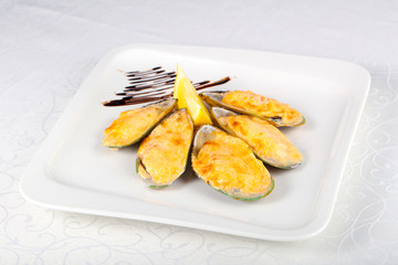 Baked mussels