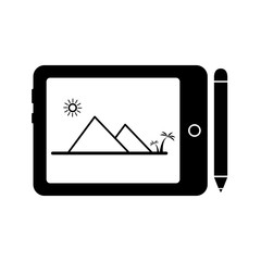 Digital Drawing Board icon. Vector illustration.