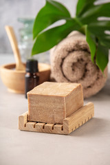 Accessories for spa procedures. Natural ingredients for beauty