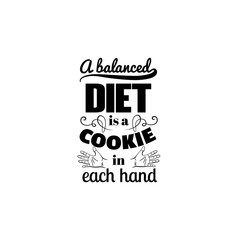 Quote typographical background about food with illustration of two hands and hand drawn elements . Template for business card poster and banner.