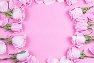 Valentine's Day.Pink rose，Valentines day background.