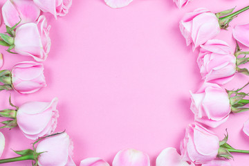 Valentine's Day.Pink rose，Valentines day background.