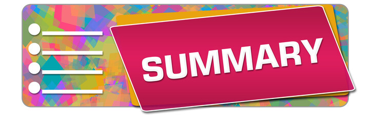 Summary Colorful Texture Pink Rounded Squares 