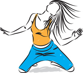 dancer illustration young woman